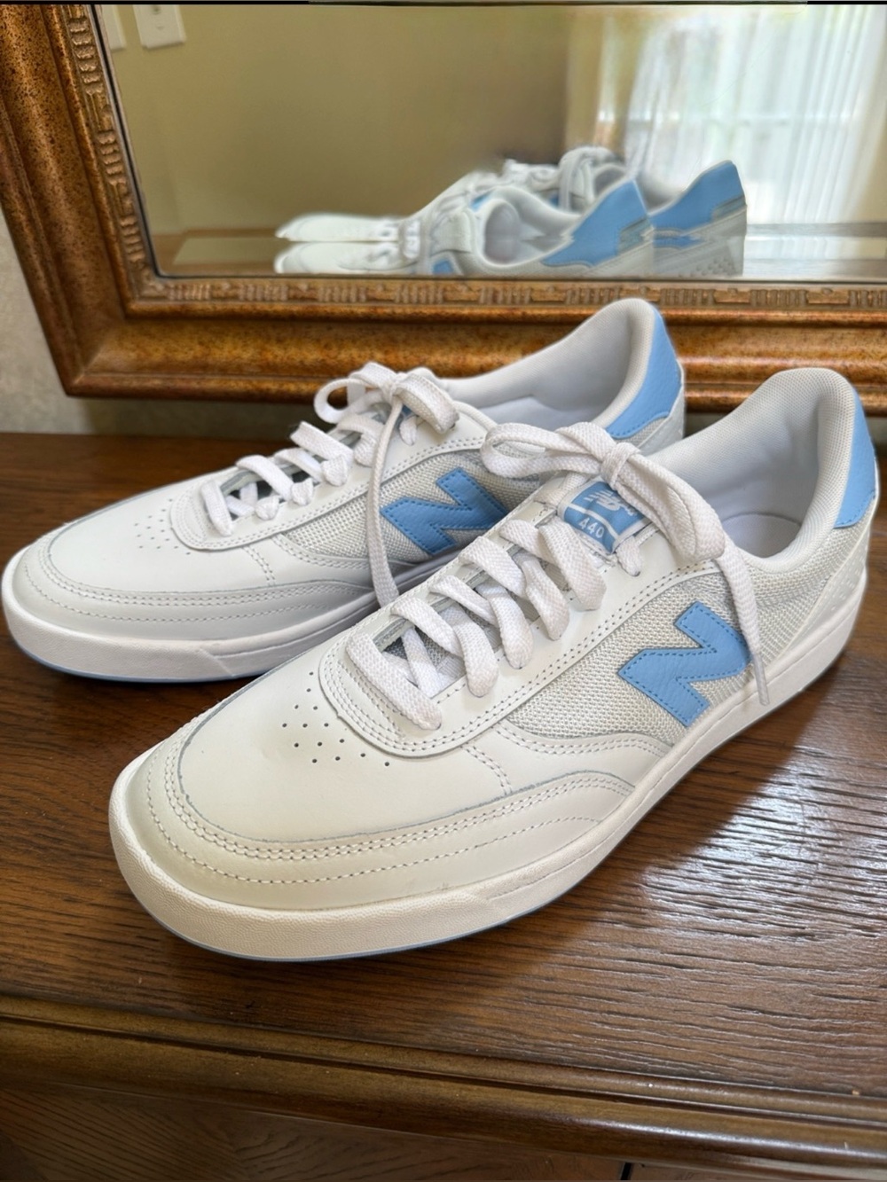 New* New Balance Numerick 440 White Skateboard Shoes-Blue Accents. 11 1/2 Men’s.